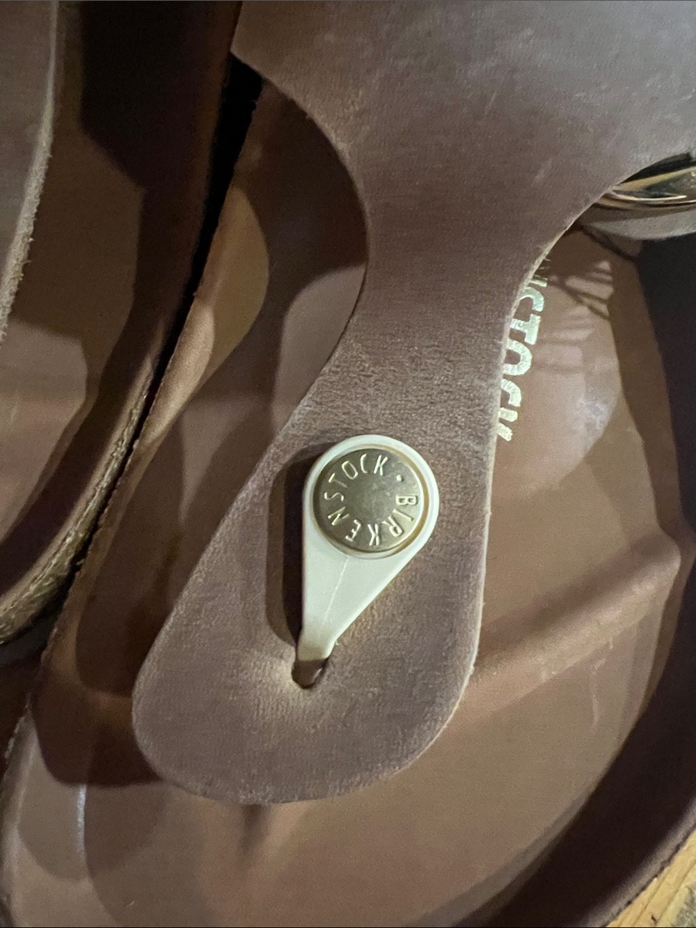 Birkenstock Cognac Leather Gizeh Big Buckle Thong Sandal - Picture 13 of 14